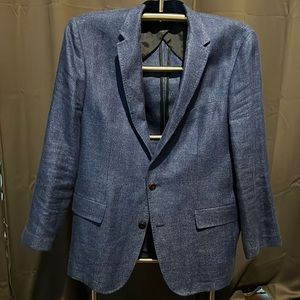 BOSS by Hugo Boss light dark blue linen blazer. PRISTINE